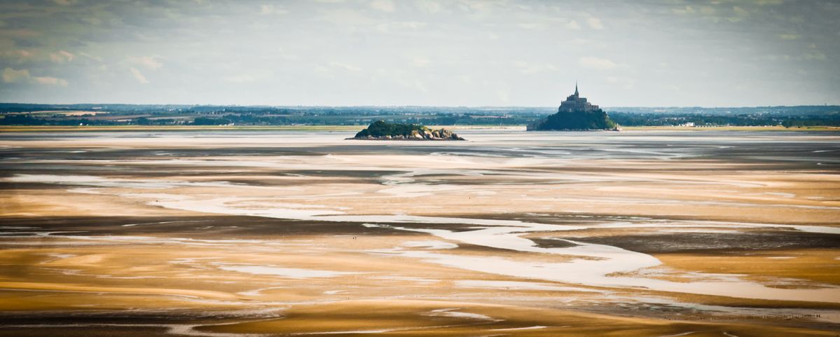 La baie du mont St-Michel à marée basse