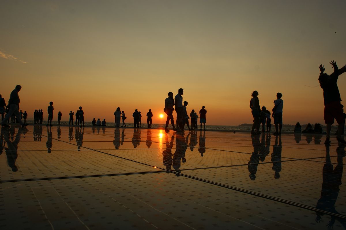 Kroatie/Zadar bij zonsondergang