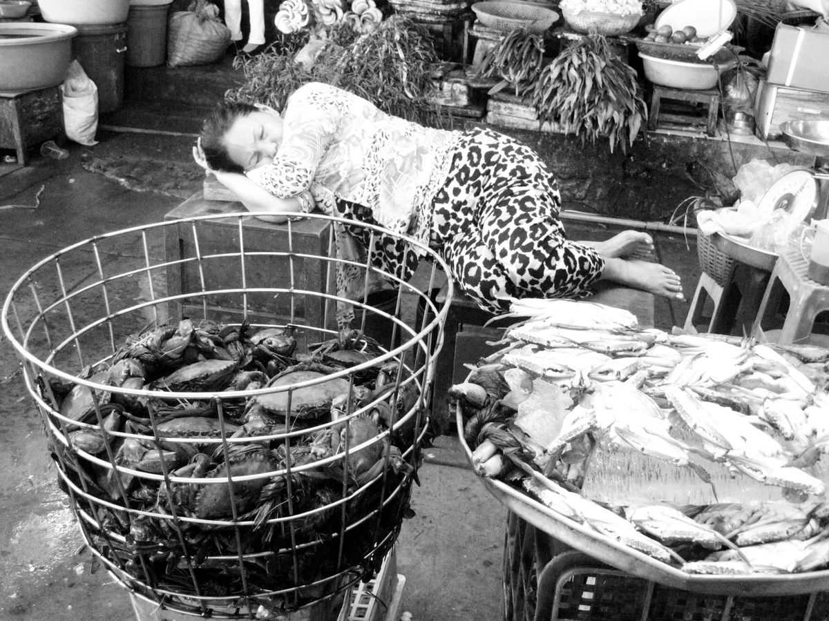 Working down the Mekong Delta, Vietnam