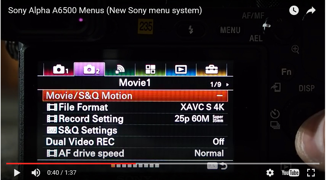 Sony A-6500 - Menustructuur - Camera 2 - 01.jpg