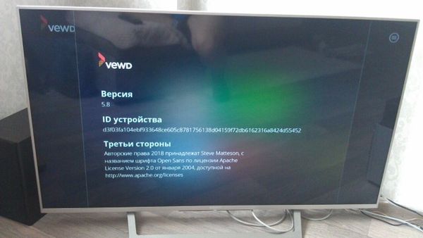 Версия VEWD на телевизоре приятеля (тоже Linux)