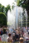 Alnwick Gardens visit summer 2010 - One of the many fountains appreciated by kids at temperatures of above 28 degrees Celsius