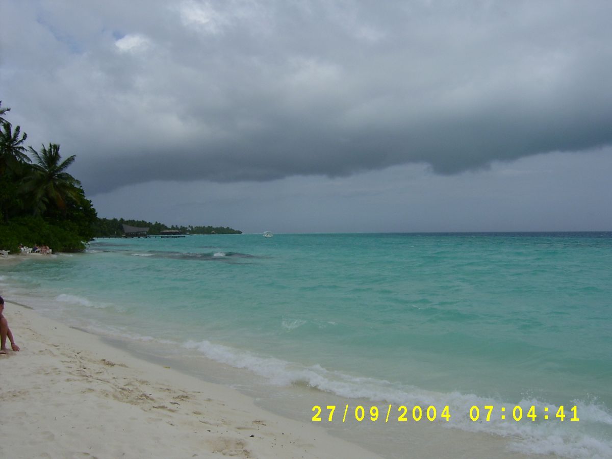 Storm clouds over Kuramathi, Maldives