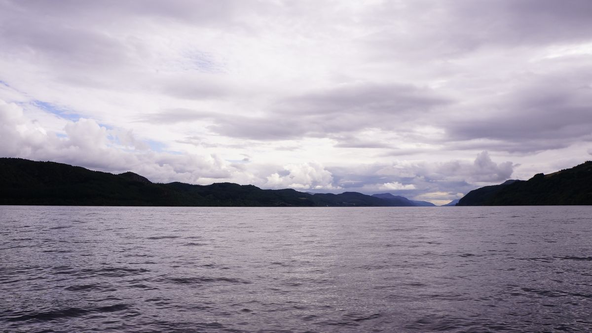 In the middle of Loch Ness, Scotland